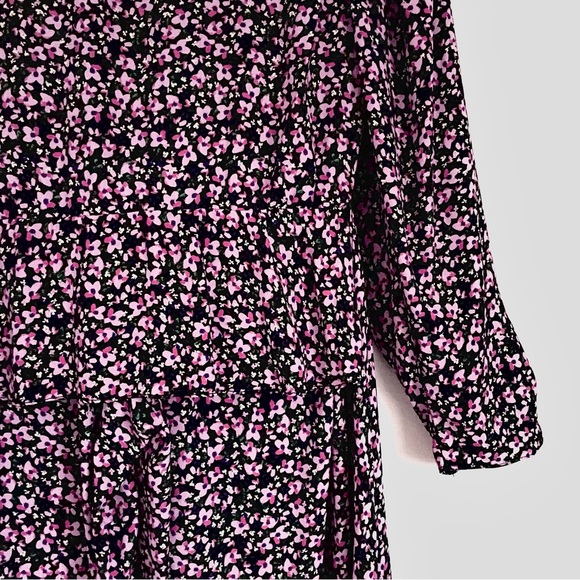 Zara Pink Floral Flare Pants And Boho Asymmetric Peplum Blouse 2 Piece Set EUC - Picture 11 of 16